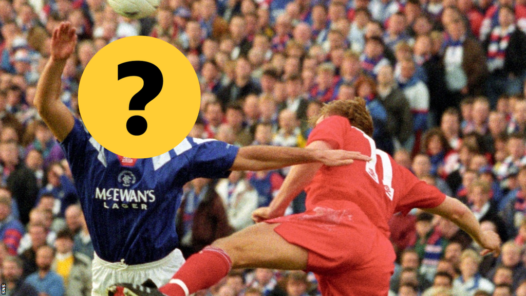 A Rangers player and an Aberdeen player during the 1992 Scottish League Cup final