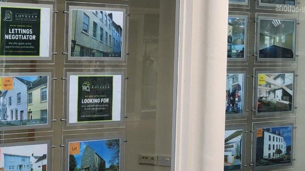 Guernsey estate agent window