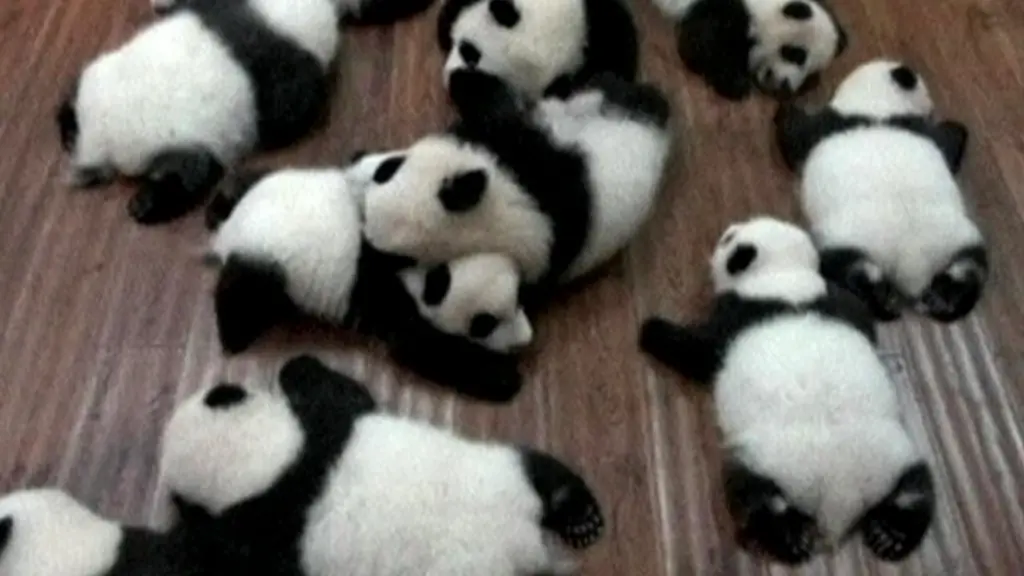 Bumper crop: Six pairs of panda twins born in China - BBC News
