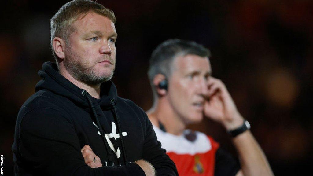 Doncaster Rovers boss Grant McCann on the touchline