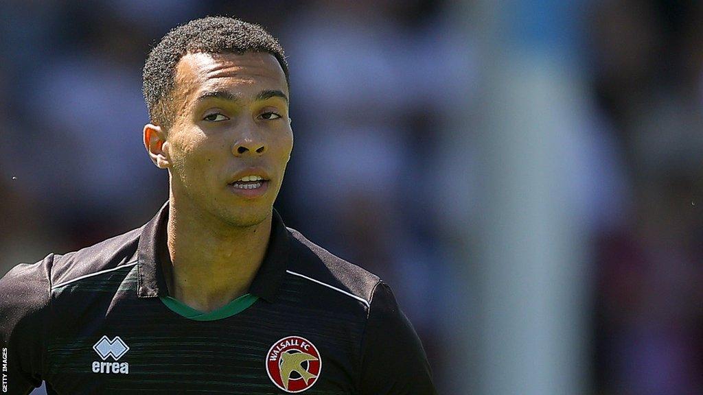 Douglas James-Taylor in action for Walsall