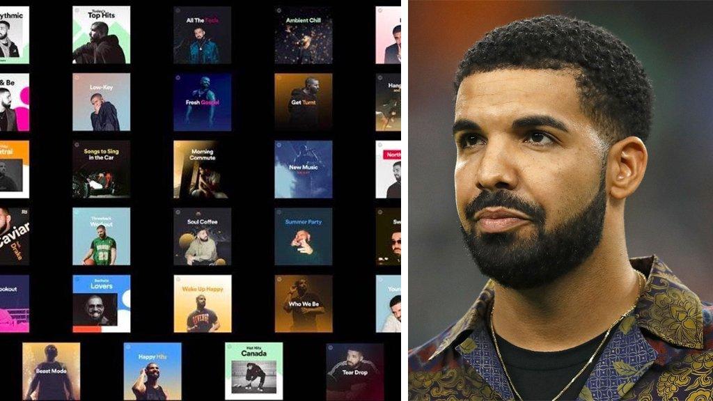 Drake became the face of Spotify's playlists