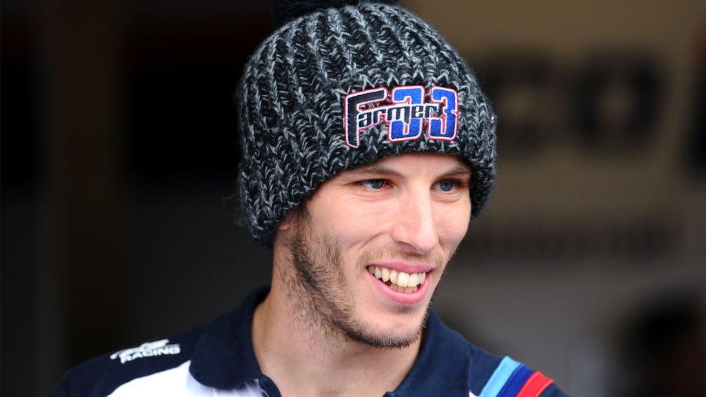Northern Irish motorcyclist Keith Farmer smiling