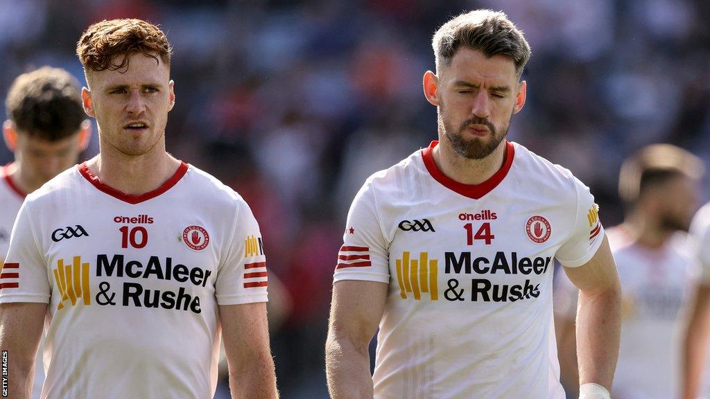 Conor Meyler and Mattie Donnelly dejected at full-time