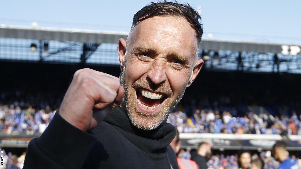 Richard Keogh celebrates Ipswich Town's promotion from League One