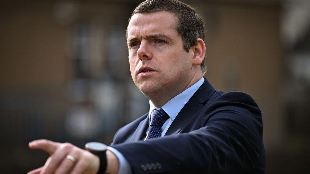 Douglas Ross at Loanhead police station