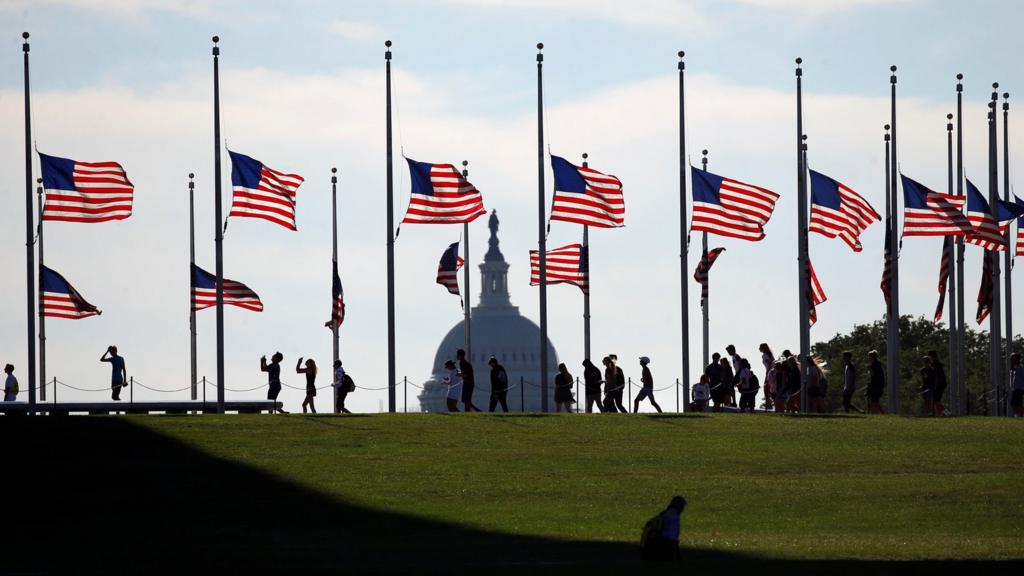 Flags at half mast