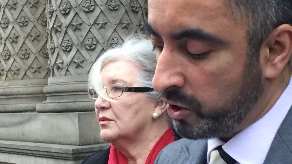 Lawyer Aamer Anwar outside Crown Office