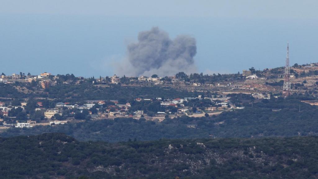 Smoke rises over southern Lebanon (file pic from November 2023)