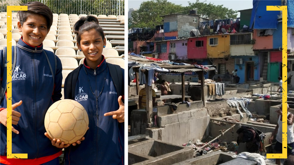 Prajapati and Saini, alongside an image of their neighbourhood