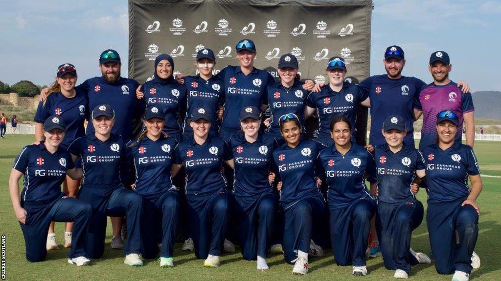 The Scotland Women team and coaches