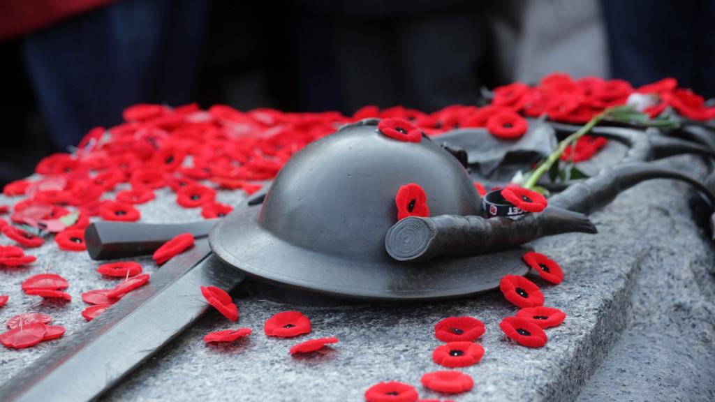 poppies on hat in canada