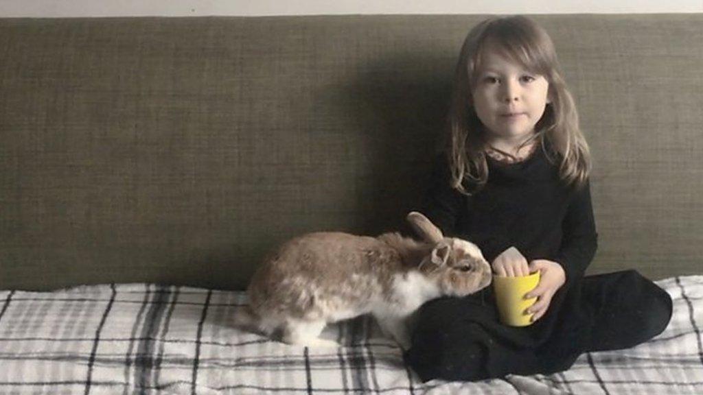 girl with rabbit