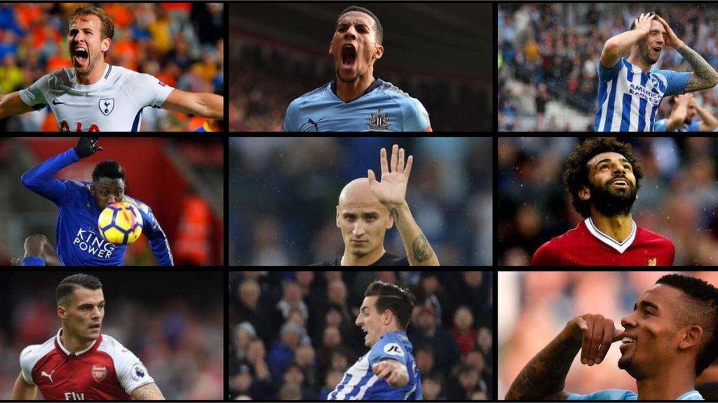 Premier League footballer collage