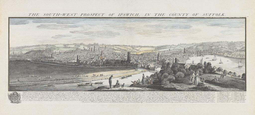 Samuel and Nathaniel Buck - South West Prospect of Ipswich (1741)