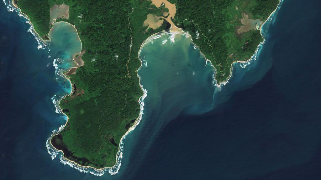 Satellite imagery of Galathea Bay which is one of the sites for proposed International Container Transhipment Terminal picture taken in Dec 2022