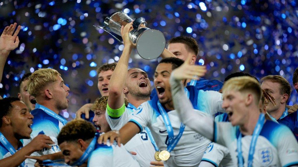 England celebrate winning U21 European Championships