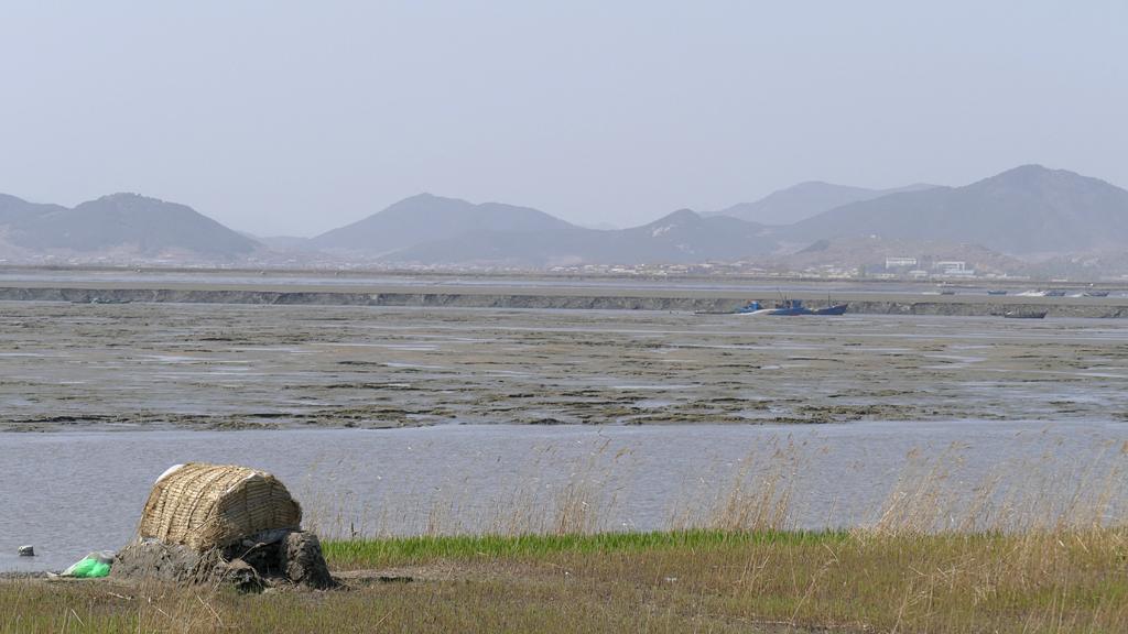 Mudflats in the northwest of North Korea
