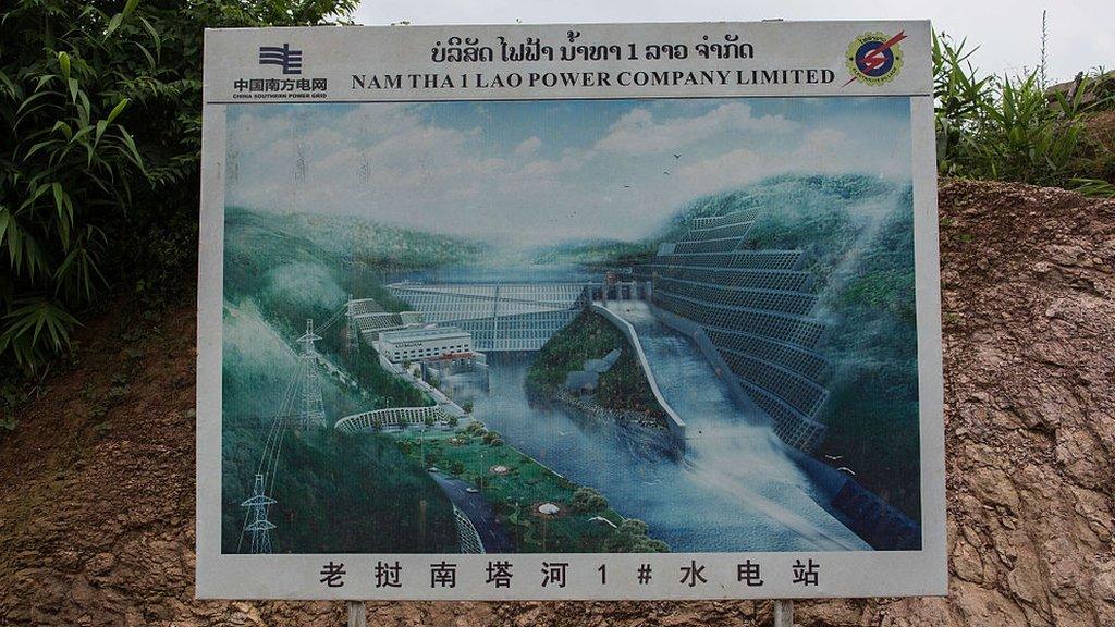 A photo of a Laos dam project