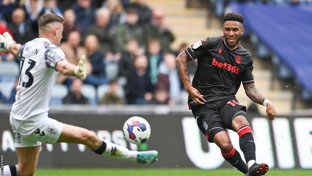 Tyrese Campbell created Stoke's first goal, then scored the Potters' second