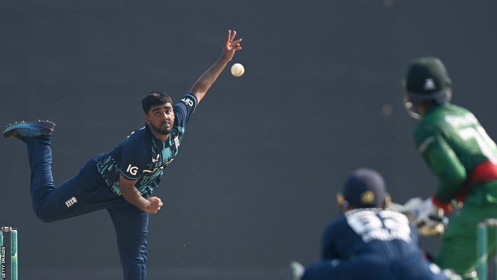 Rehan Ahmed made his One-Day International debut for England against Bangladesh on 6 March