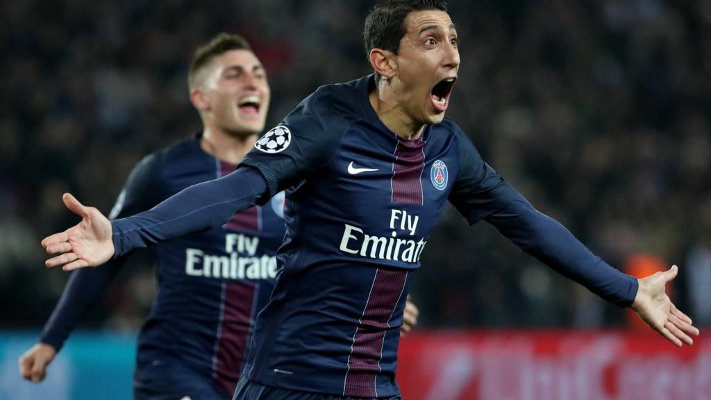 Angel Di Maria celebrates