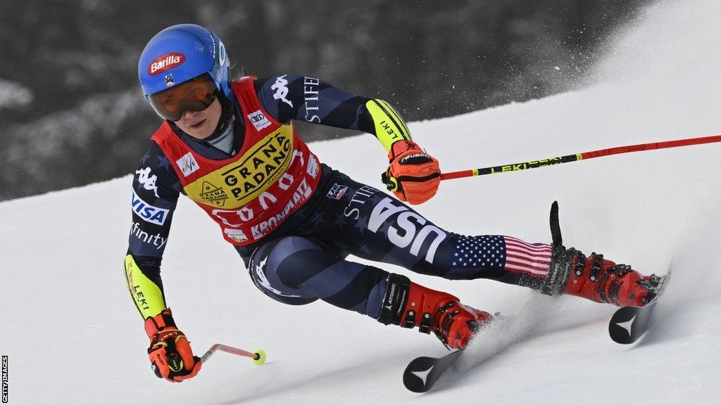 Michaela Shiffrin after Wednesday's giant slalom