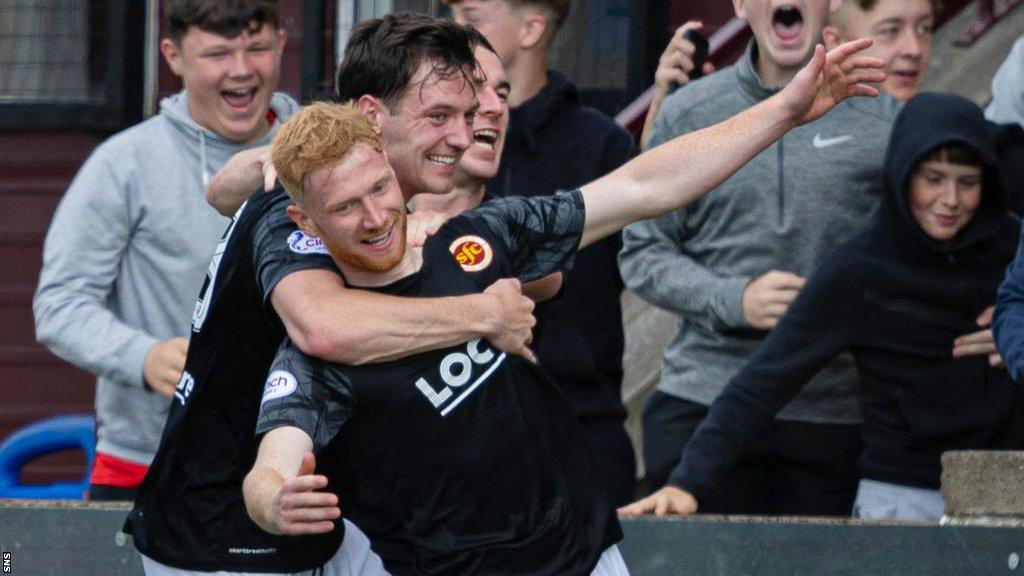 Stenhousemuir's Euan O'Reilly celebrates