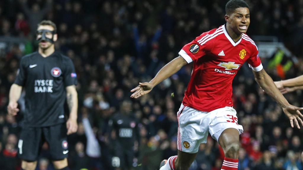 Marcus Rashford celebrates