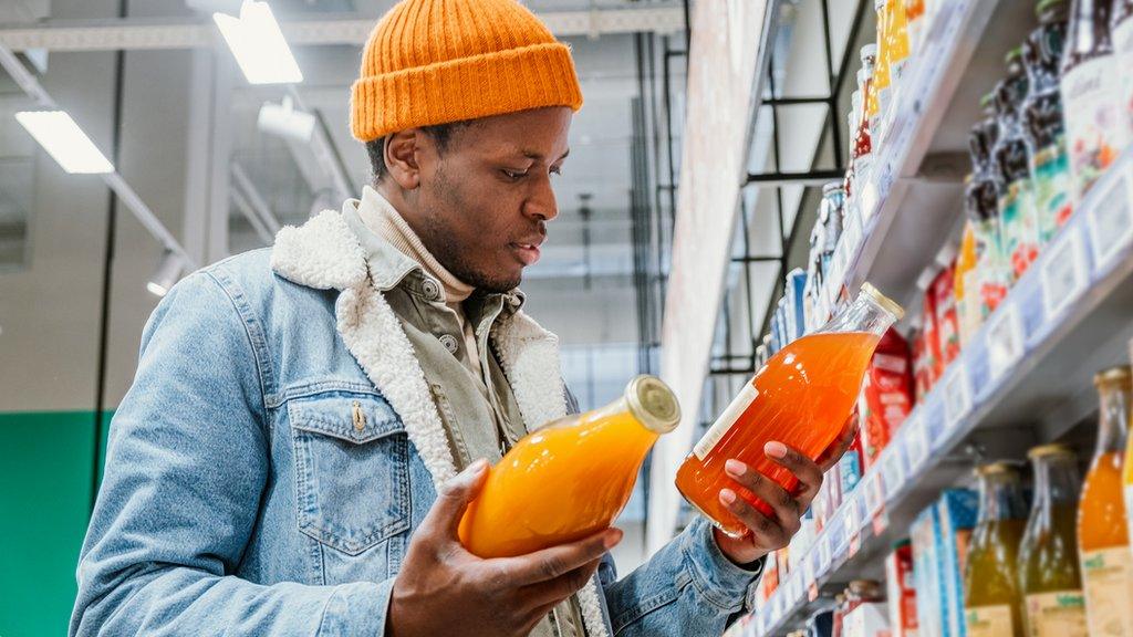 man in supermarket