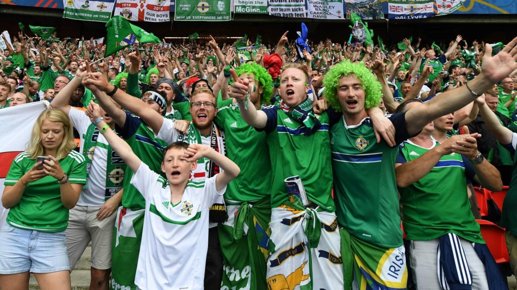 Northern Ireland fans celebrate