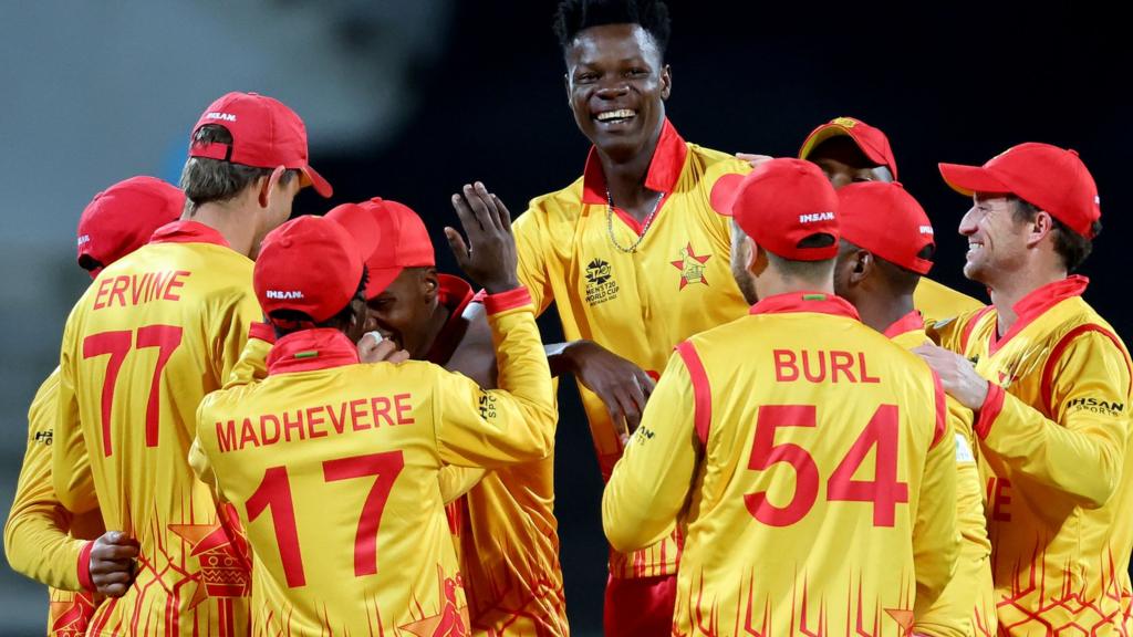 Zimbabwe celebrate a wicket