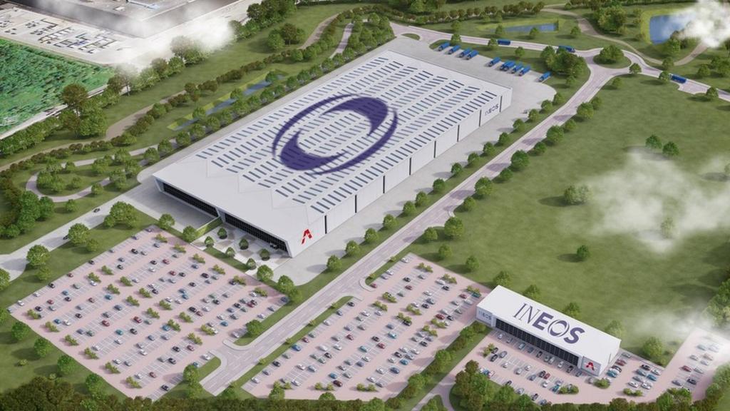 Artistic impression of future aerial view of the Ineos plant