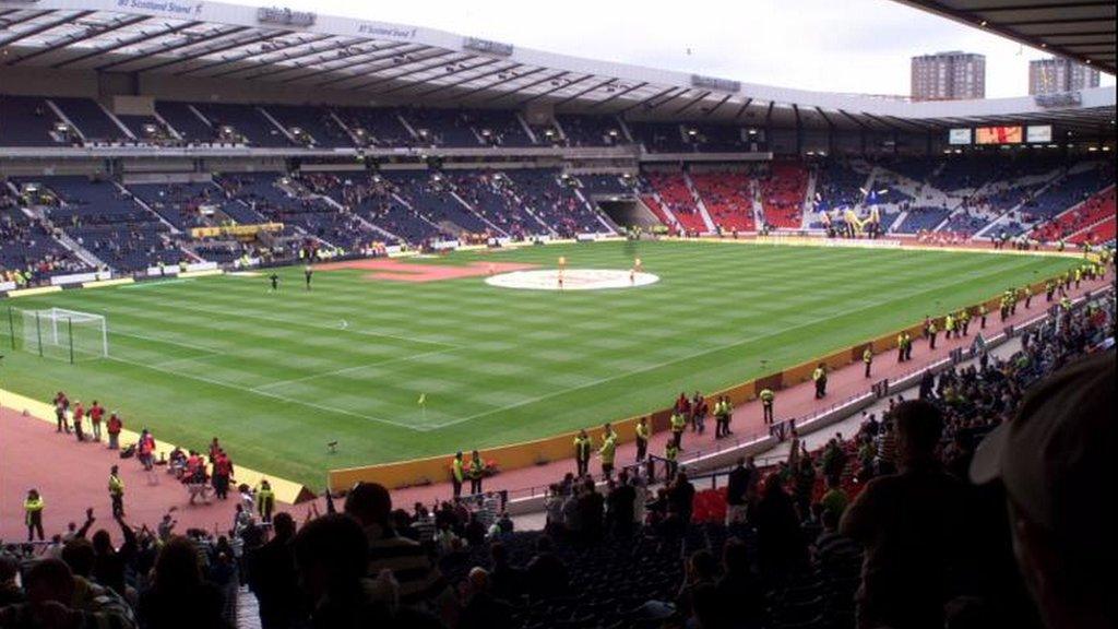 Hampden Park in 1999 after undergoing redevelopment