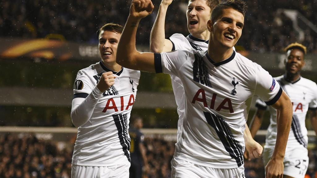 Erik Lamela scores