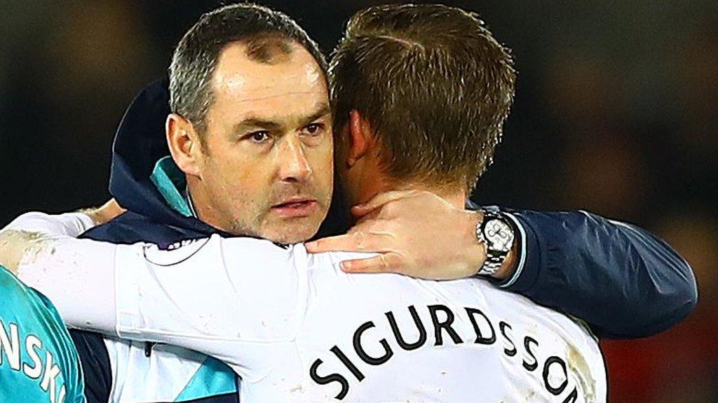 Paul Clement with Gylfi Sigurdsson