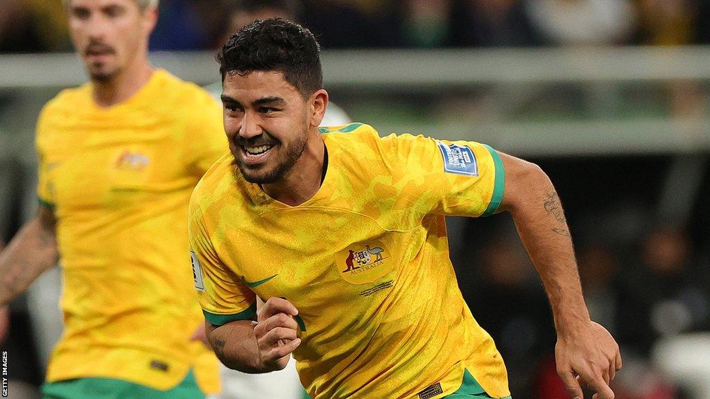 Massimo Luongo playing for Australia