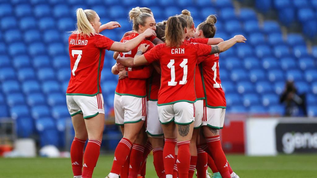 Wales celebrate opening goal
