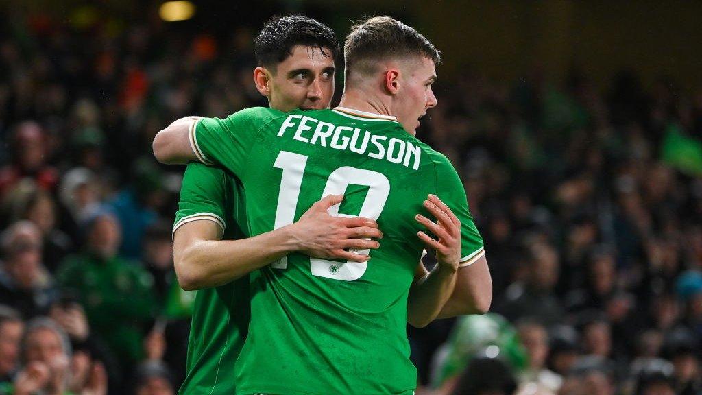 Callum O'Dowda and Evan Ferguson celebrate