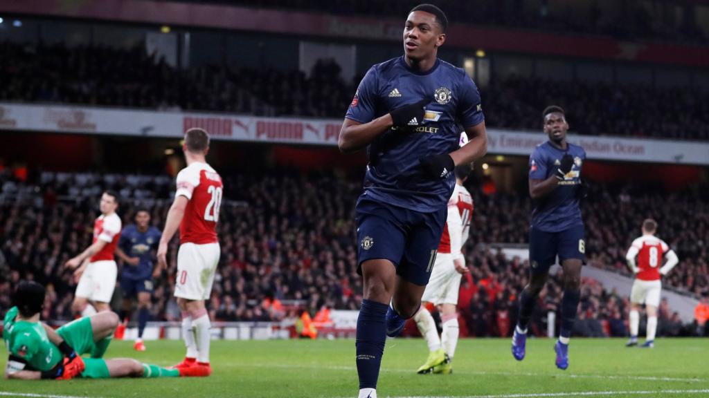 Anthony Martial celebrates