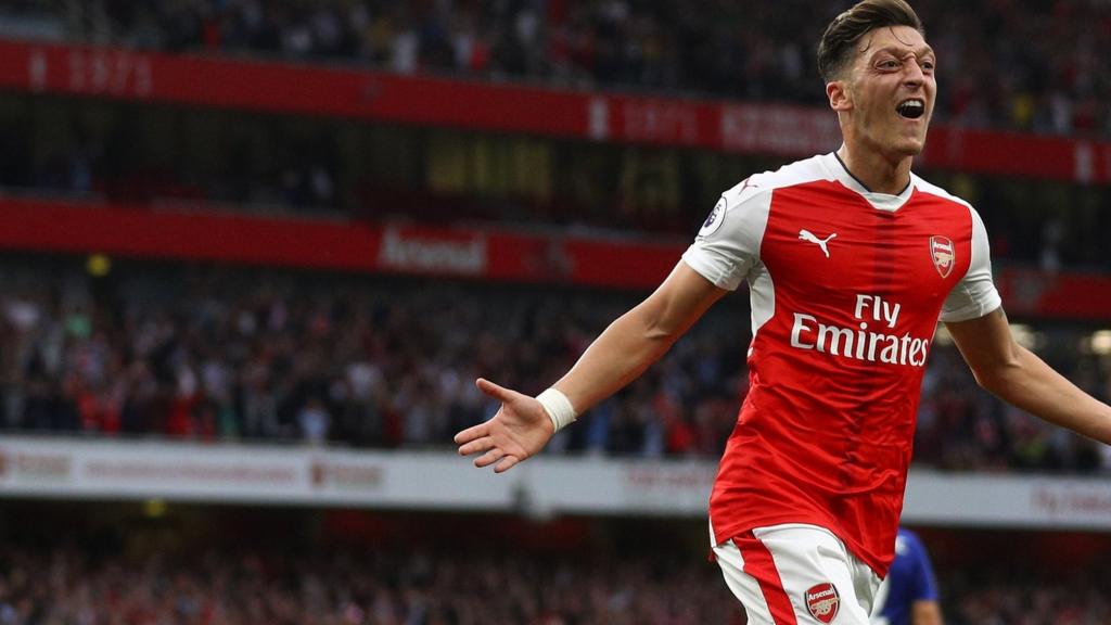 Ozil celebrates