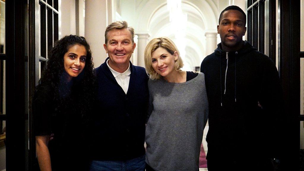 Bradley Walsh and the cast of Doctor Who