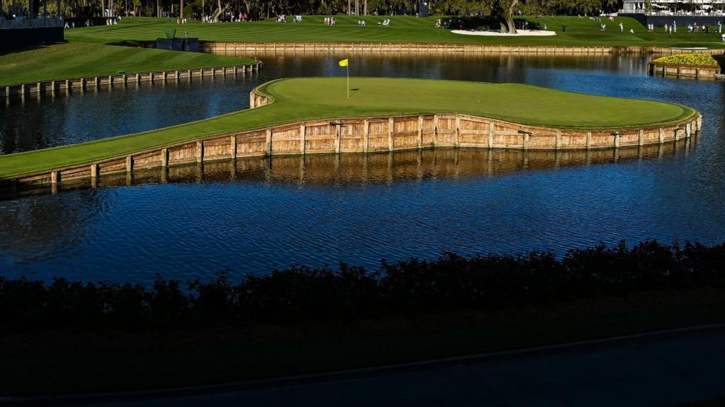 The 17th hole at TPC Sawgrass