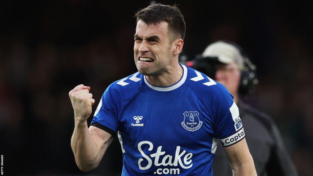 Seamus Coleman celebrates