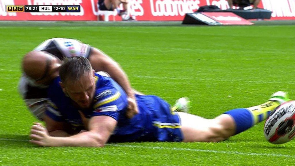 Challenge Cup Final 2016: Incredible match-winning tackle from Danny Houghton