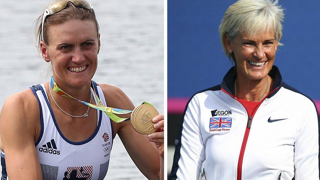 Heather Stanning and Judy Murray