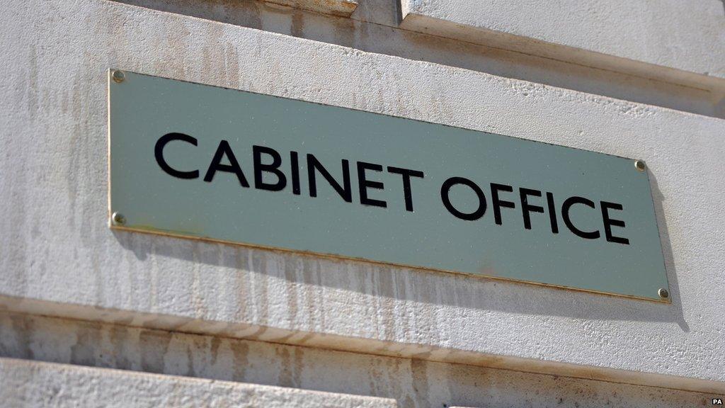 Cabinet Office sign