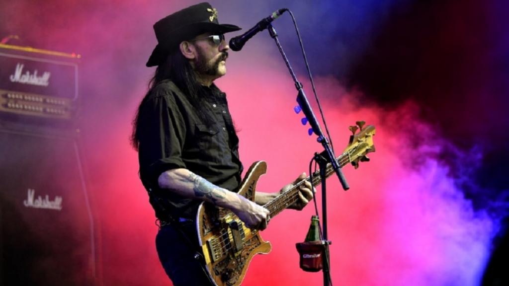 Lemmy performing at Glastonbury