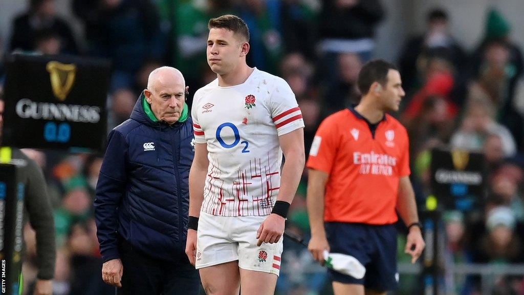 Freddie Steward is sent off for the England rugby team