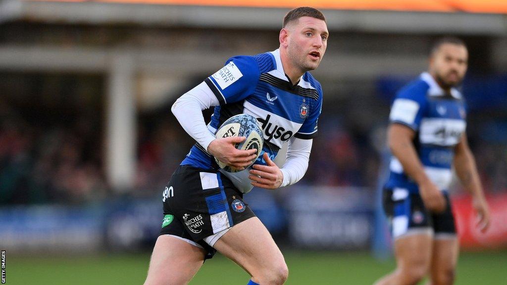 Finn Russell with the ball for Bath